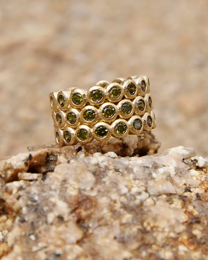 Amélia Trio Dark Green Ring - Image 3